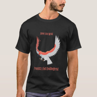 Camiseta salvar a natureza protegendo os animais ameaçados