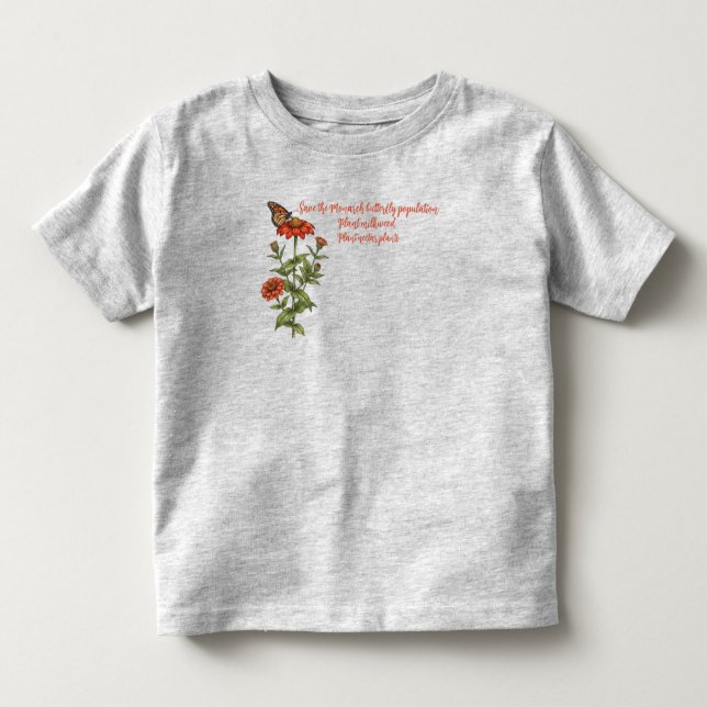 Camiseta Salvar a População da Borboleta Monarca (Frente)