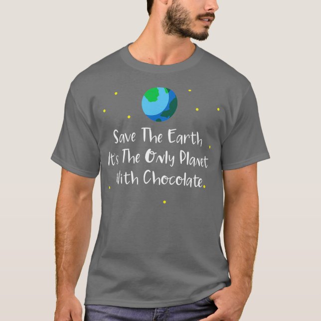 Camiseta Salvar A Terra É O Único Planeta Com (Frente)