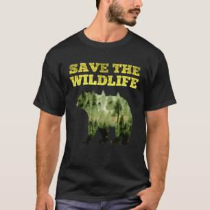 Camiseta Salvar a vida selvagem animais e plantas em perigo