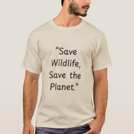 Camiseta Salvar a Vida Selvagem, Salvar o Planeta Internaci