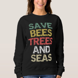 Camiseta Salvar Abelhas Árvores e Mares Mudanças Climáticas