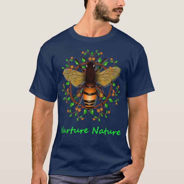Camiseta Salvar abelhas produtoras de mel protege ecologia  (Frente)