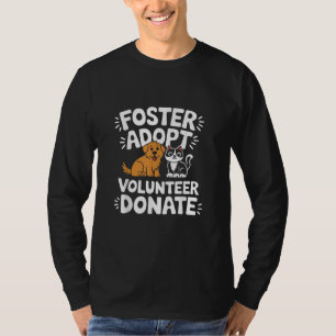 Camiseta Salvar Adoção de Animais de Estimação Voluntariar