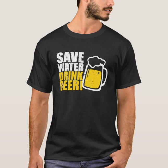 Camiseta Salvar Água Beer Beer (Frente)