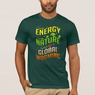 Camiseta Salvar alterações climáticas da natureza das