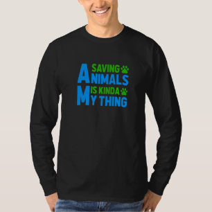 Camiseta Salvar Animais É Meu Tipo De Coisa Pet Sentando An