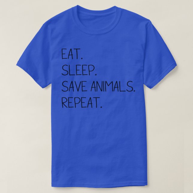 Camiseta Salvar animais repetir (Frente do Design)