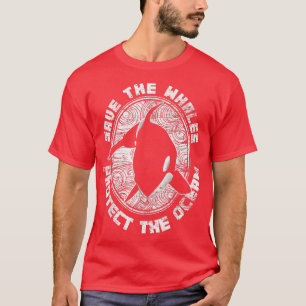 Camiseta Salvar As Baleias Protegem O Oceano Orca 489