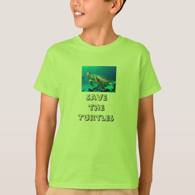 Camiseta Salvar as tartarugas (Frente)