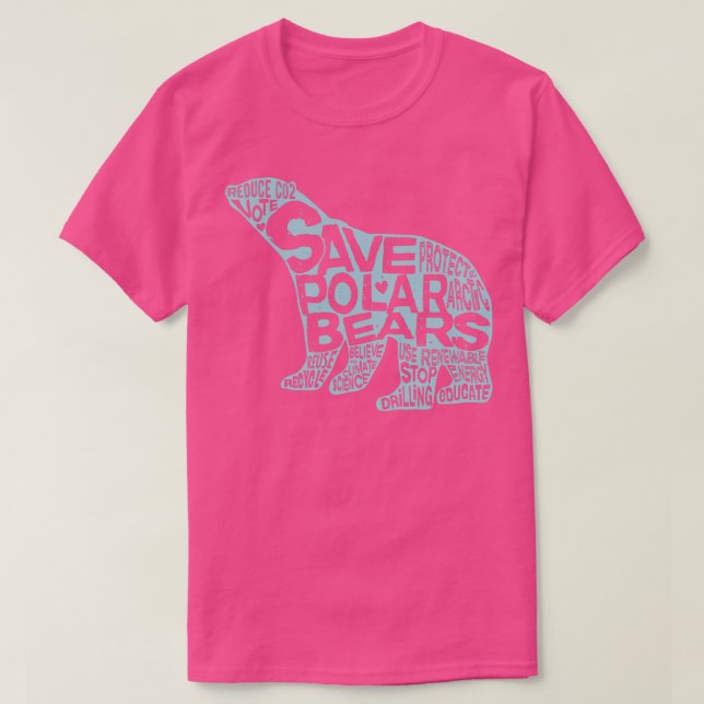 Camiseta Salvar Barras Polares (Frente do Design)