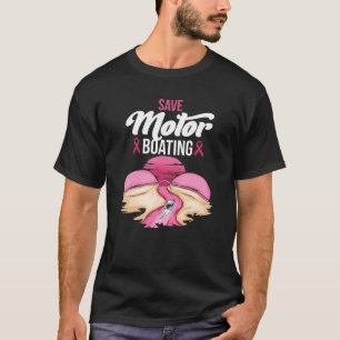Camiseta Salvar Cancer de Mama do Motor Barco Consciência R