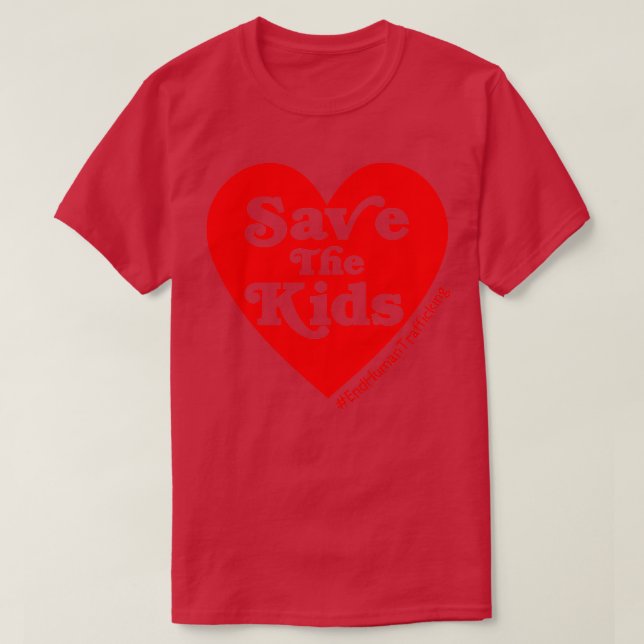 Camiseta Salvar Crianças Acabar Com O Tráfico De Seres Huma (Frente do Design)