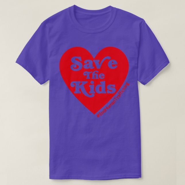 Camiseta Salvar Crianças Acabar Com O Tráfico De Seres Huma (Frente do Design)