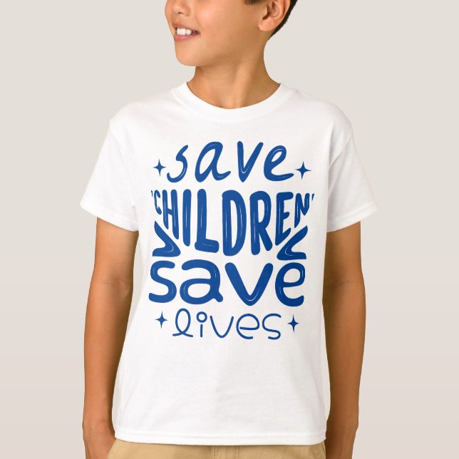 Camiseta Salvar Filhos, Salvar Vidas (Frente)