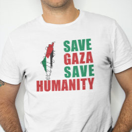 Camiseta Salvar Gaza Salvar a Humanidade, Solidariedade
