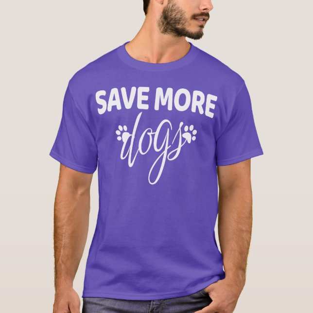 Camiseta Salvar mais cães Adotar moça de cães (Frente)