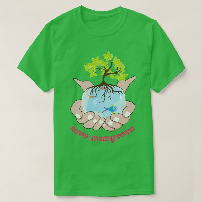 Camiseta salvar mangue (Frente do Design)