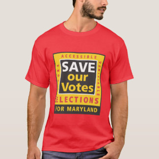 Camiseta SALVAR nosso logotipo dos votos em cores da DM