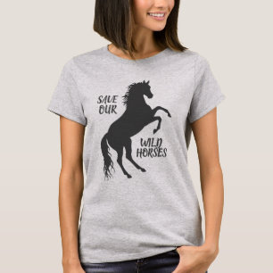 Camiseta Salvar nossos cavalos selvagens