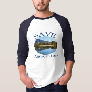 Camiseta Salvar o basebol T do lago Almaden com parte