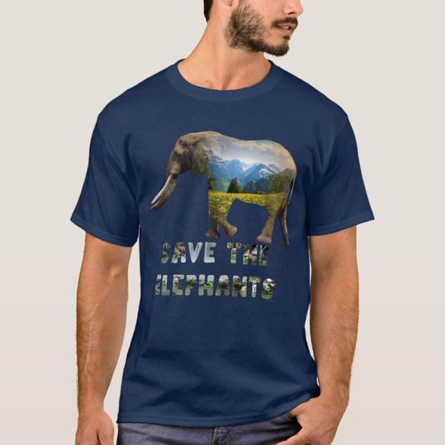 Camiseta salvar o elefante (Frente)