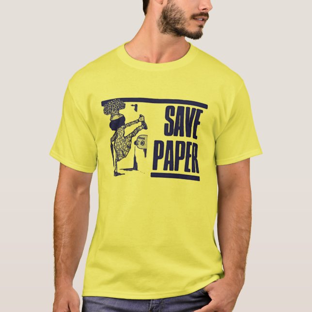 Camiseta Salvar o papel (Frente)