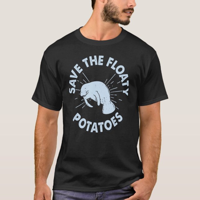 Camiseta Salvar O Peixe-Boi Batata Flutuante (Frente)