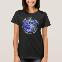 Camiseta Salvar o planeta: Foto da Terra