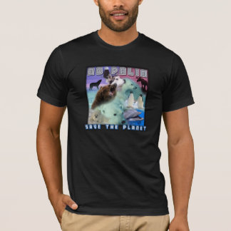 Camiseta Salvar o planeta, nenhum Palin