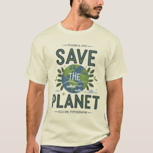 Camiseta Salvar o planeta: Uma Chamada para Ação Ambiental