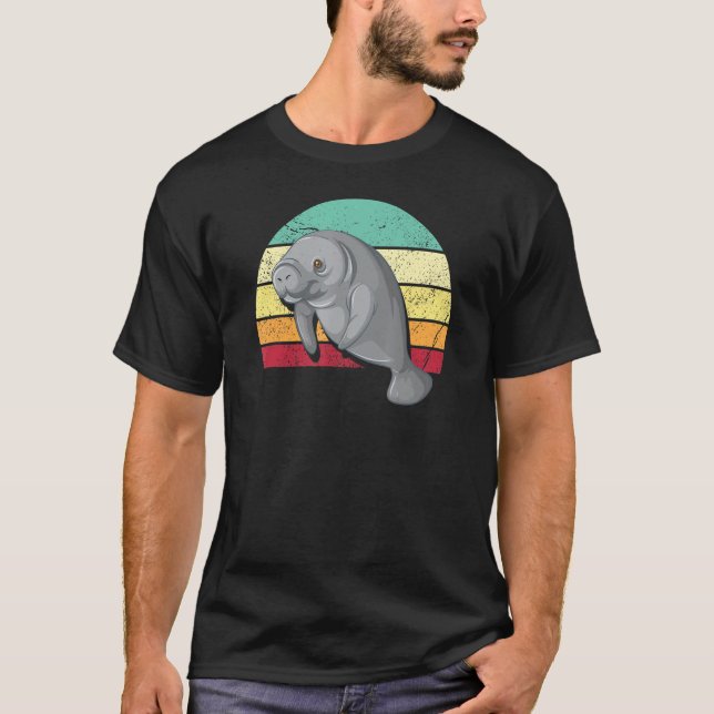 Camiseta Salvar O Presente De Espécies Ameaçadas De Manatei (Frente)