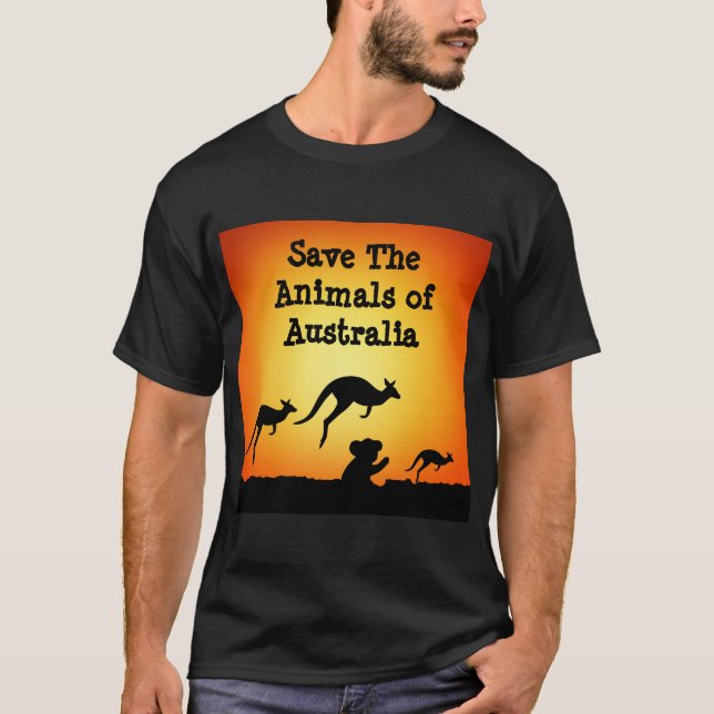 Camiseta Salvar os animais da Austrália (Frente)