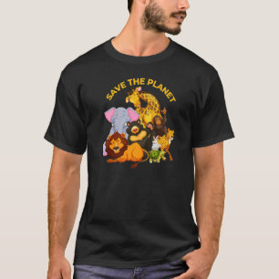 Camiseta Salvar Os Animais Do Planeta