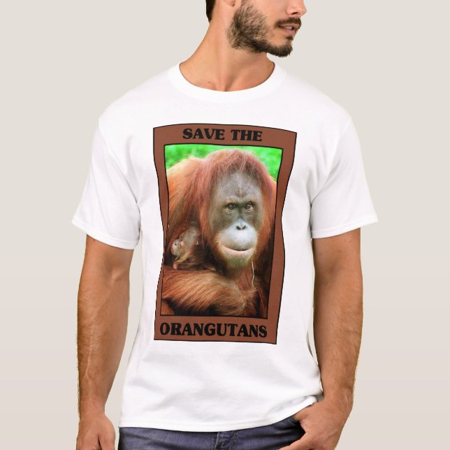 Camiseta Salvar os orangotango (Frente)