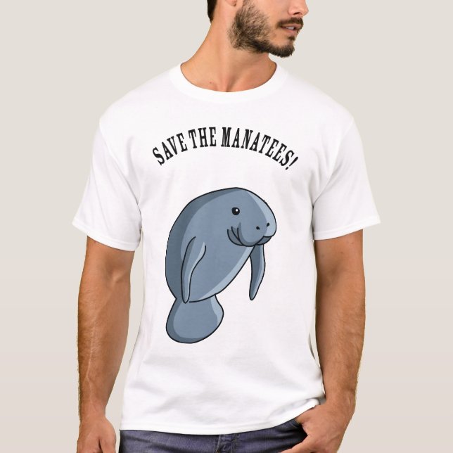 Camiseta Salvar os peixes-boi! (Frente)