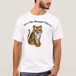 Camiseta Salvar os tigres de Bengal!