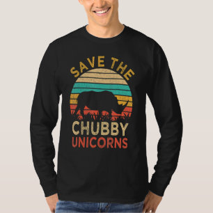 Camiseta Salvar Os Unicórnios Gorduchos Vintage Rinoceron
