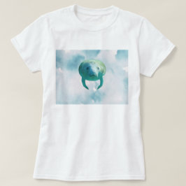 Camiseta Salvar peixes-boi Arte em Aquarela de Peixe-boi