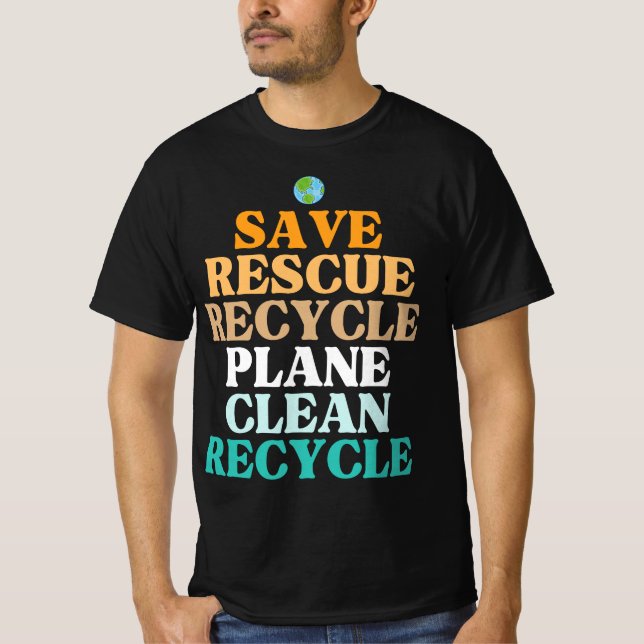 Camiseta Salvar Reciclar de Animais de Emergência de Abelha (Frente)