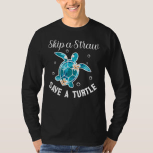 Camiseta Salvar Tartarugas do Mar Retrográfico Mais Tamanho