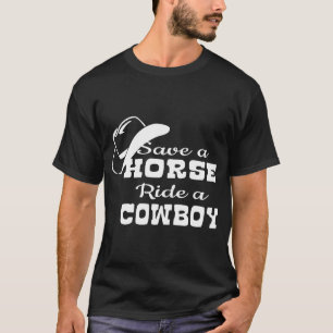 Camiseta SALVAR um PASSEIO do CAVALO as senhoras F cabido