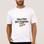 Camiseta Salvar um passeio do cavalo um padrinho de<br><div class="desc">Salvar um passeio do cavalo um padrinho de casamento</div>