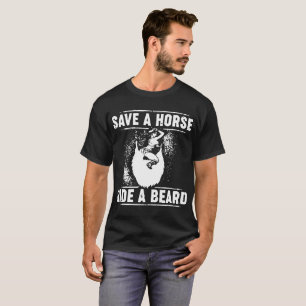 Camiseta salvar um passeio do cavalo uma barba