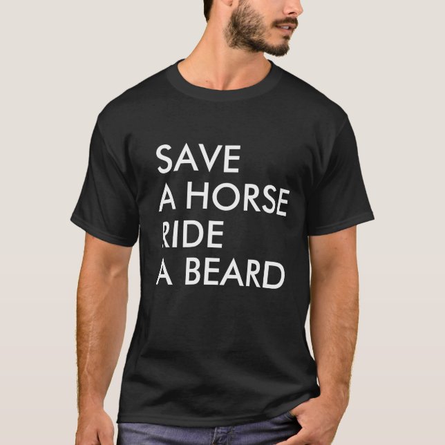 CAMISETA SALVAR UM PASSEIO DO CAVALO UMA BARBA (Frente)