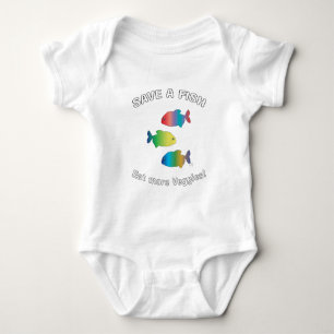 Camiseta SALVAR UM PEIXE - Coma mais vegetais