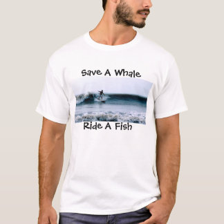 Camiseta Salvar uma baleia, monte um peixe