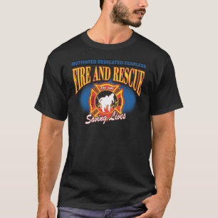 Camiseta Salvares vidas do fogo e do salvamento