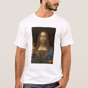 Camiseta Salvator Mundi , pintura de Cristo,Vinci