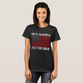 Camiseta Salve a América a votar em Trump